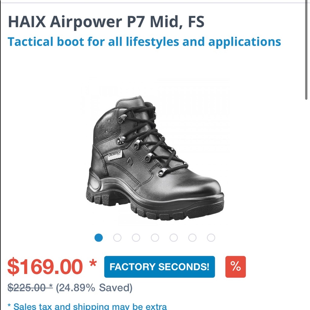 Haix size 8.5 wide AirPower mid boots new tags men